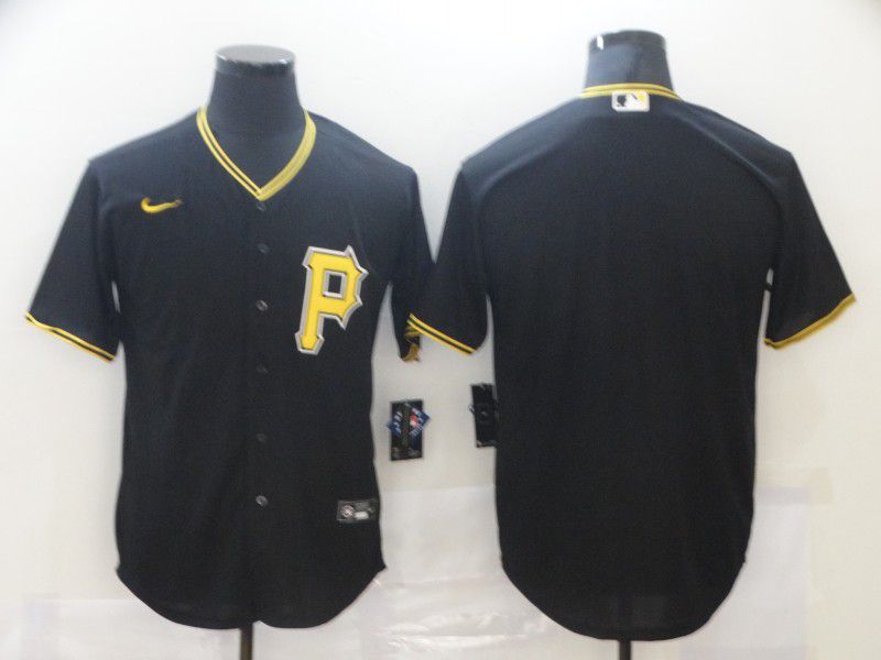 Men Pittsburgh Pirates Blank Black Game Nike MLB Jerseys